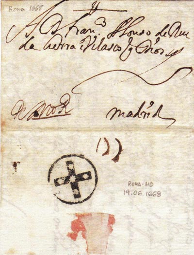 1668 carta roma a madrid